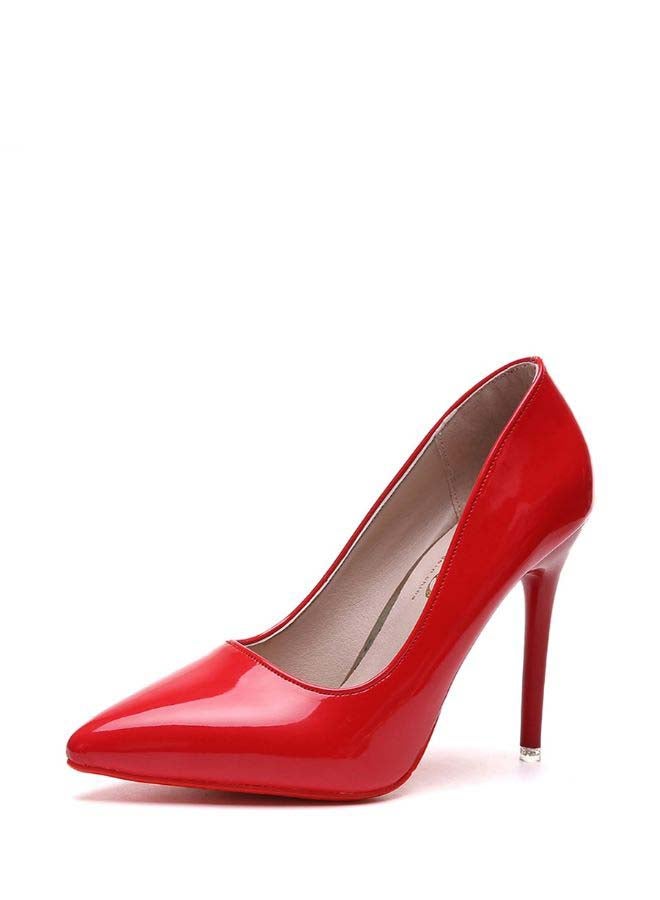 Stiletto Heeled Pumps Red - Image 2