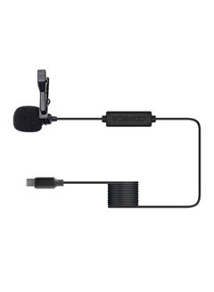 ميكروفون بمشبك متعدد الاتجاهات بحماية فائقة مناسب لواجهة بمنفذ Type-C, طراز CVM-V01SP(UC) أسود