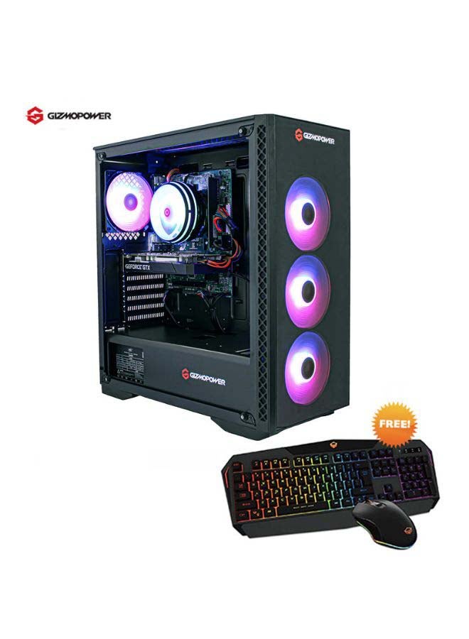 GIZMOPOWER - Gaming Tower PC With Core i5 Processor/16GB RAM/1TB HDD+256GB SSD/6GB NVIDIA GeForce GTX 1660 Graphics Card With Keyboard And Mouse Black - Image 1