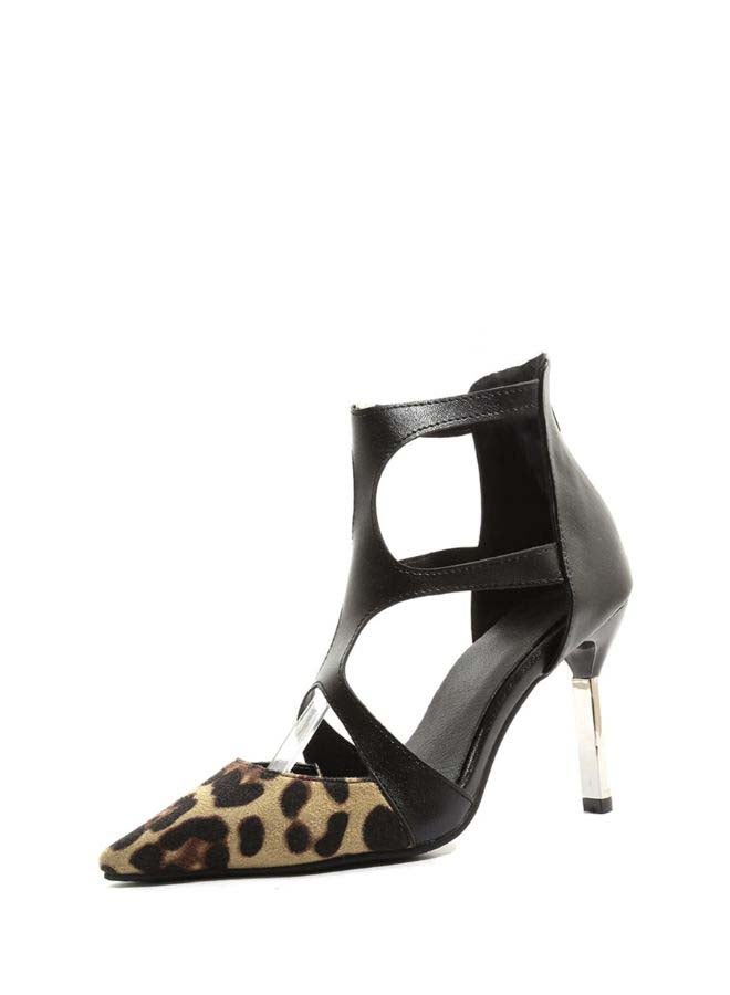 Pointed Toe Slip-On Casual Sandals Black/Beige/Brown - Image 2