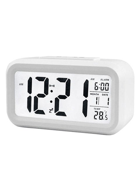 Digital Alarm Clock White