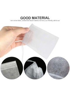 Generic 200-Piece Drawstring Disposable Empty Tea Bag Set White  - Image 3