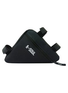 Triangle Bike Bag Front Tube Frame Cycling Bicycle Bags Waterproof MTB Road Pouch Holder Saddle(Black) 20*4*18cm