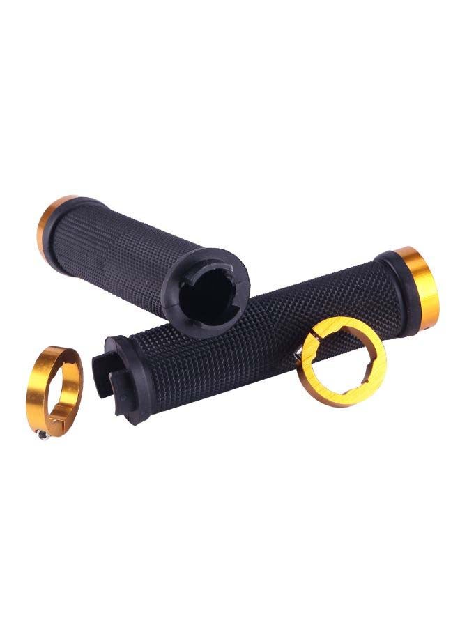 Generic - OQSPORT 2 PCS Bike Hand Grips Bilateral Lock Straight Barrel MTB Bicycle Anti-slip Handlebar Grips(Gold) 13*3*6cm - Image 1
