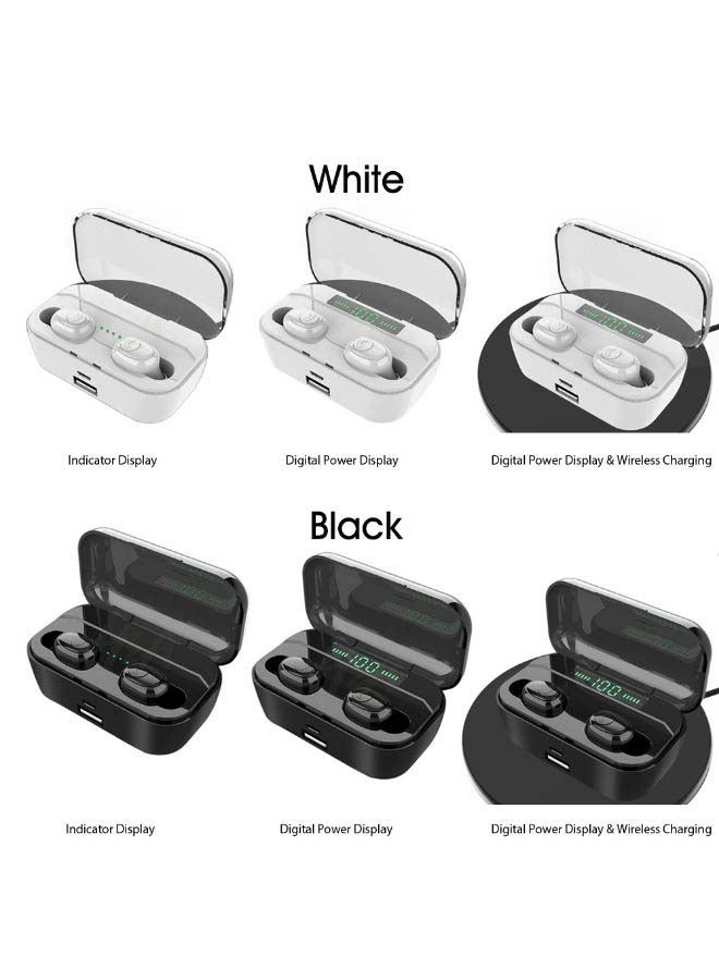 Generic - G6S TWS BT 8D Stereo Mini Wireless Earphones With 3500mAh Power Bank Black - Image 1