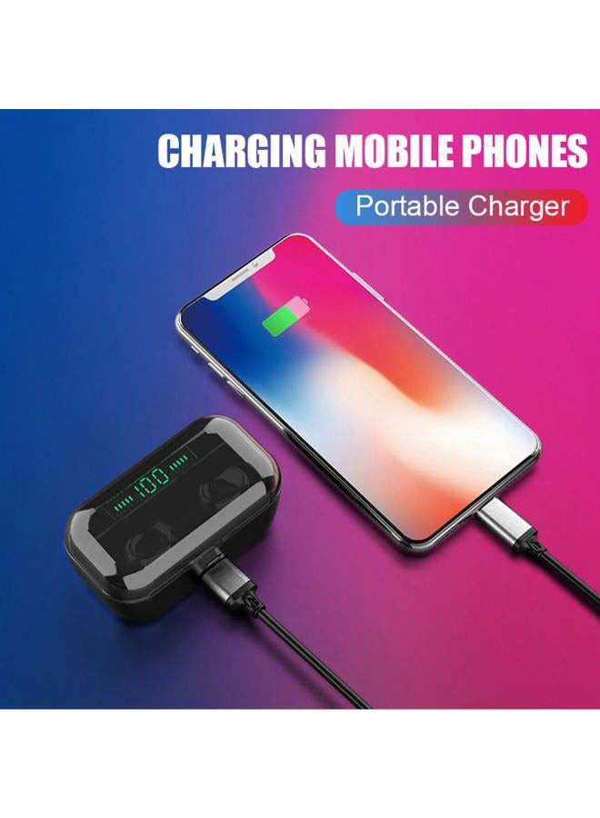 Generic - G6S TWS BT 8D Stereo Mini Wireless Earphones With 3500mAh Power Bank Black - Image 1