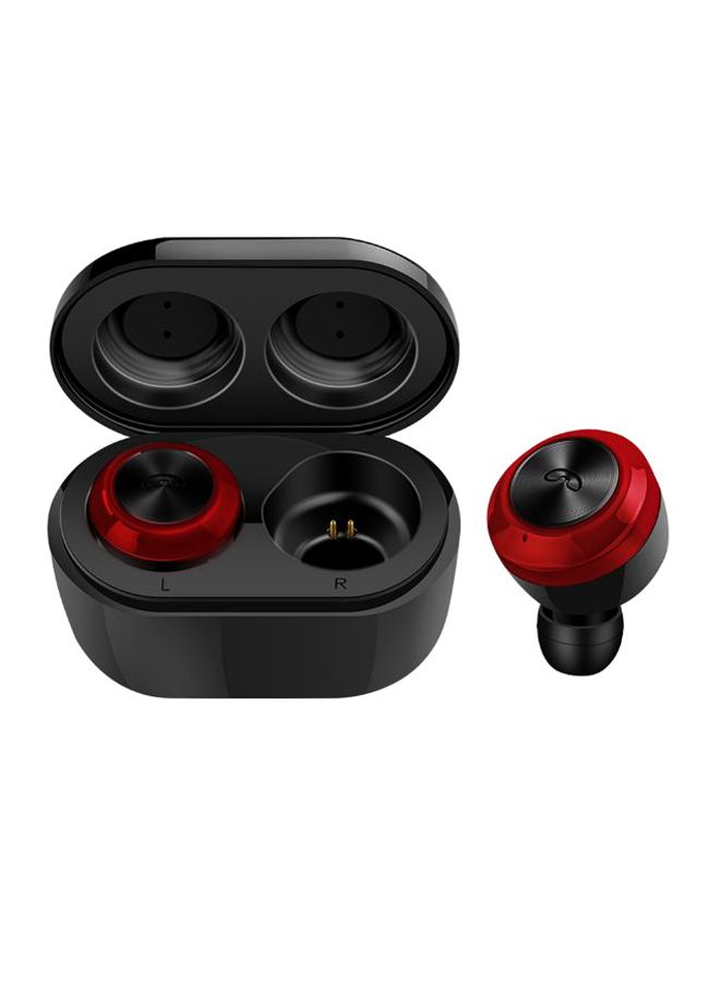 A6 TWS BT 5.0 Wireless Sports Mini Earphones With Charging Case Red/Black - Image 1