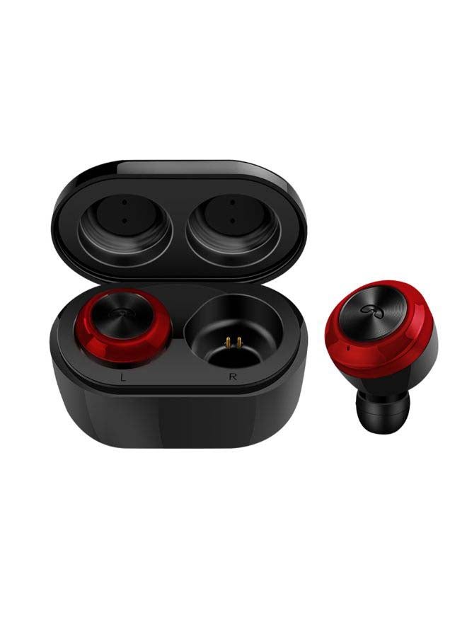 A6 TWS BT 5.0 Wireless Sports Mini Earphones With Charging Case Red/Black - Image 3