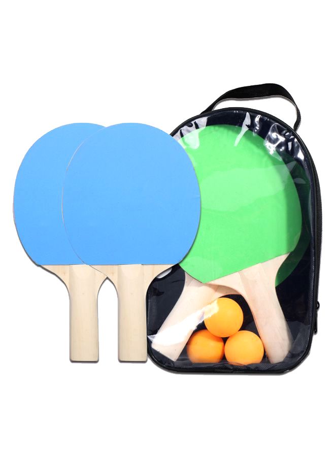 Generic - 5-Piece Table Tennis Racket And Balls Set 27.0x17.0x7.0cm - Image 1