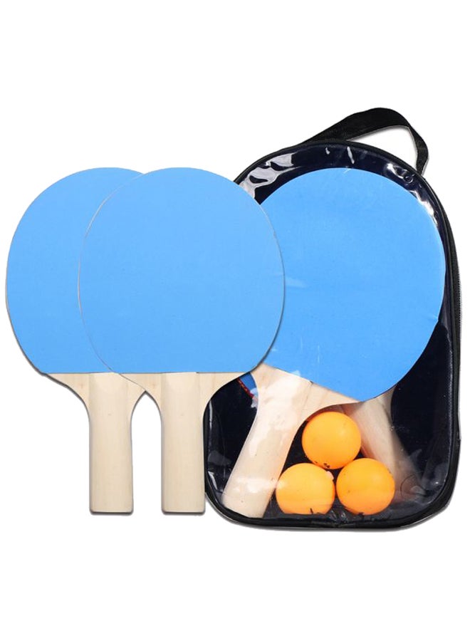 Generic 5-Piece Table Tennis Racket And Balls Set 27.0x17.0x7.0cm  - Image 1