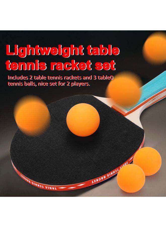 Generic - 4-Piece Table Tennis Racket And Balls Set 25.0x20.0x3.0cm - Image 1