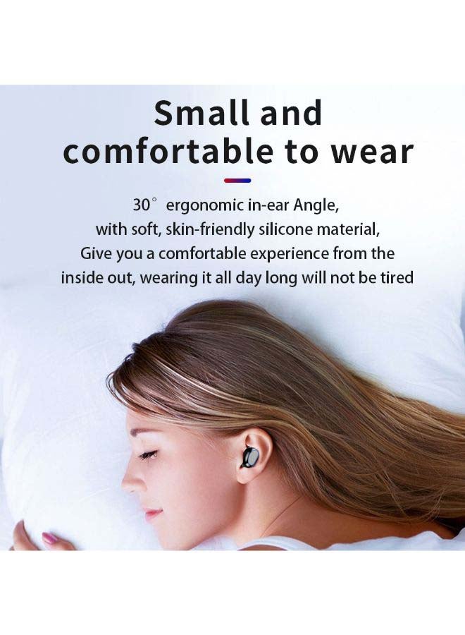 A2S TWS BT 5.0 LED Digital Power Display Earphones For Android/iOS/PC Tablet Black