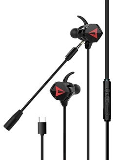 G5 Type-C Gaming Earphones With Microphone Red/Black