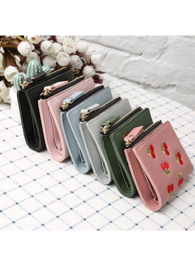 Generic Cherry Embroidered Purse Black  - Image 2