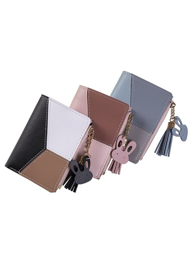 Ladies Zipper Wallet Blue/Grey - Image 1