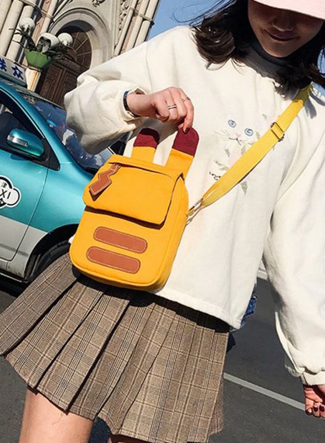 Cartoon Crossbody Bag Yellow  - Image 1