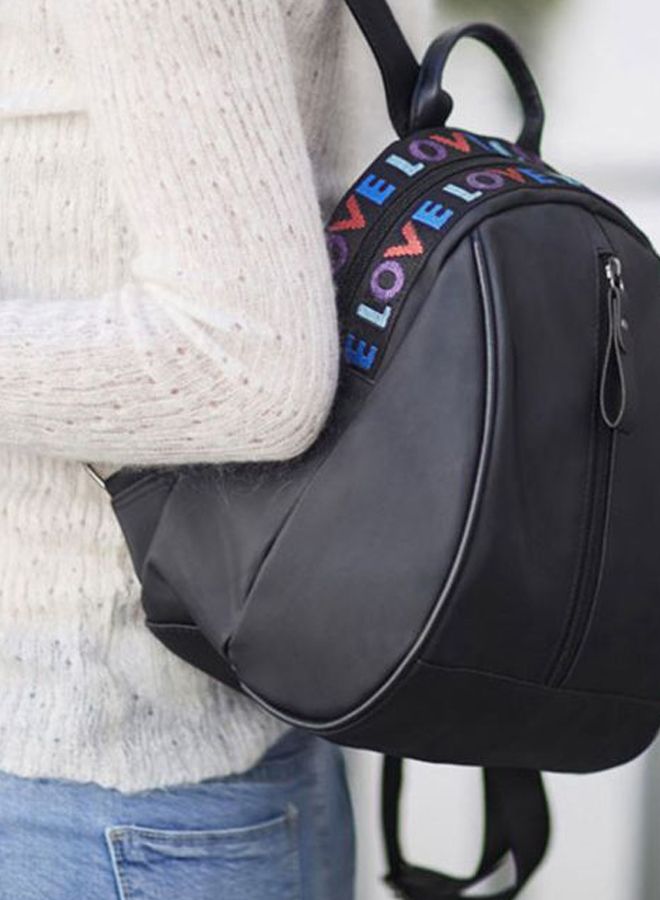 Colorful Ribbon Backpack Black - Image 1
