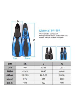 Generic Snorkel Goggles With Pair Of Swimming Fins 70.0x27.8x0.1cm  - Image 3