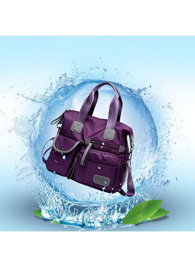 Nylon Shoulder Crossbody Bag Purple  - Image 3