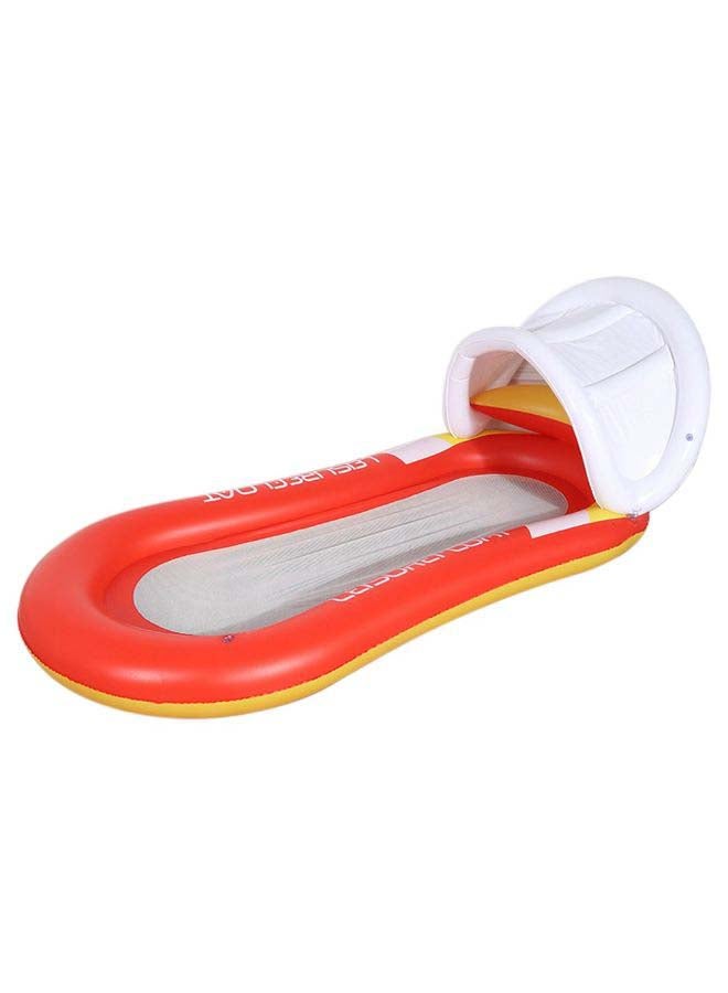 Generic - Inflatable PVC Pool Float with Canopy Swimming Pool Lounger Floating Hammock Raft 35x25x5cm - Image 1