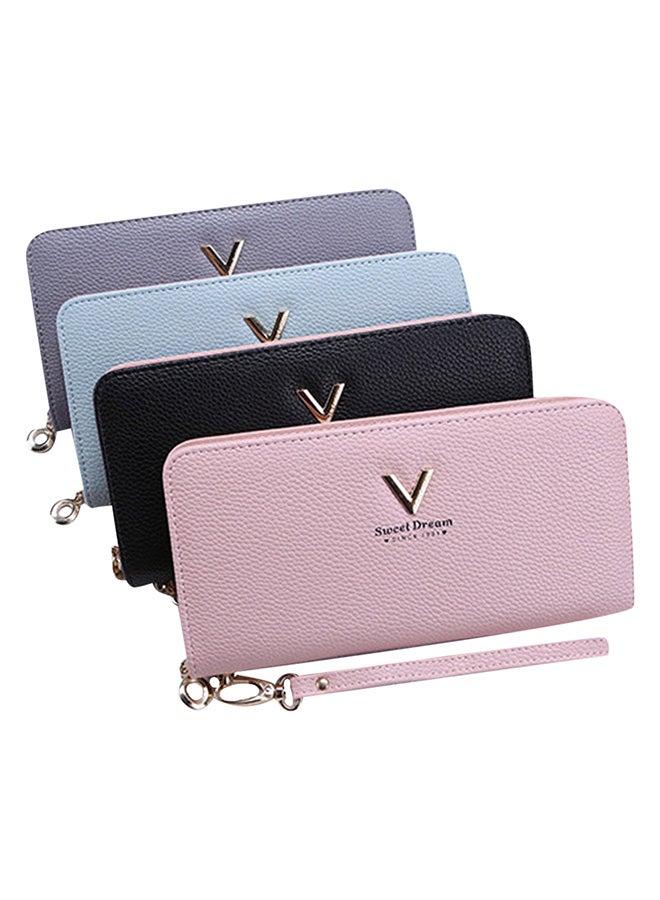 Zipper Wallet Hand Bag Grey - Image 1