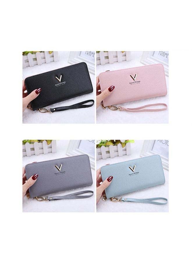 Zipper Wallet Hand Bag Grey - Image 2