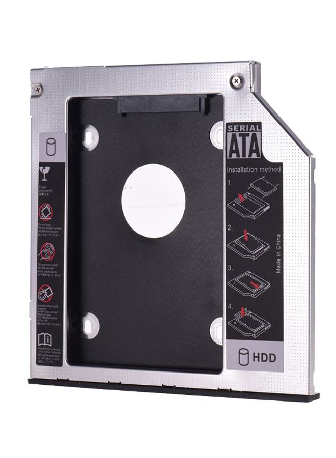 Generic SSD Adapter Highfine HDD Hard Drive Caddy SATA to SATA 2nd Silver/Black  - Image 1