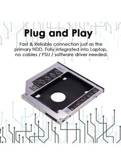 Generic SSD Adapter Highfine HDD Hard Drive Caddy SATA to SATA 2nd Silver/Black  - Image 2