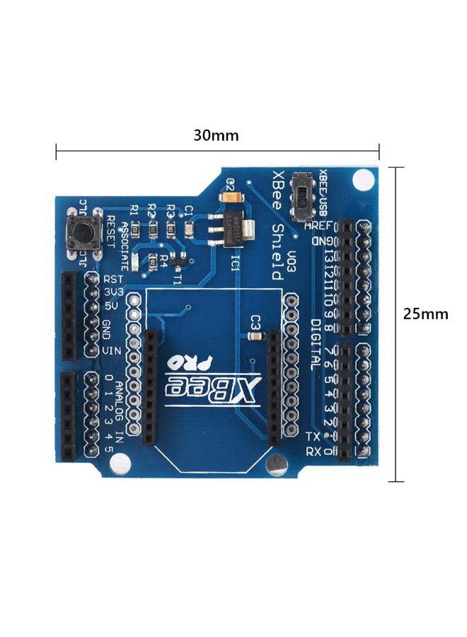 Generic XBee BT V03 Expansion board Shield Module Wireless Control for Arduino Serial Adapter Module FT232RL IC 3.3V 5V IO Blue/Black  - Image 2