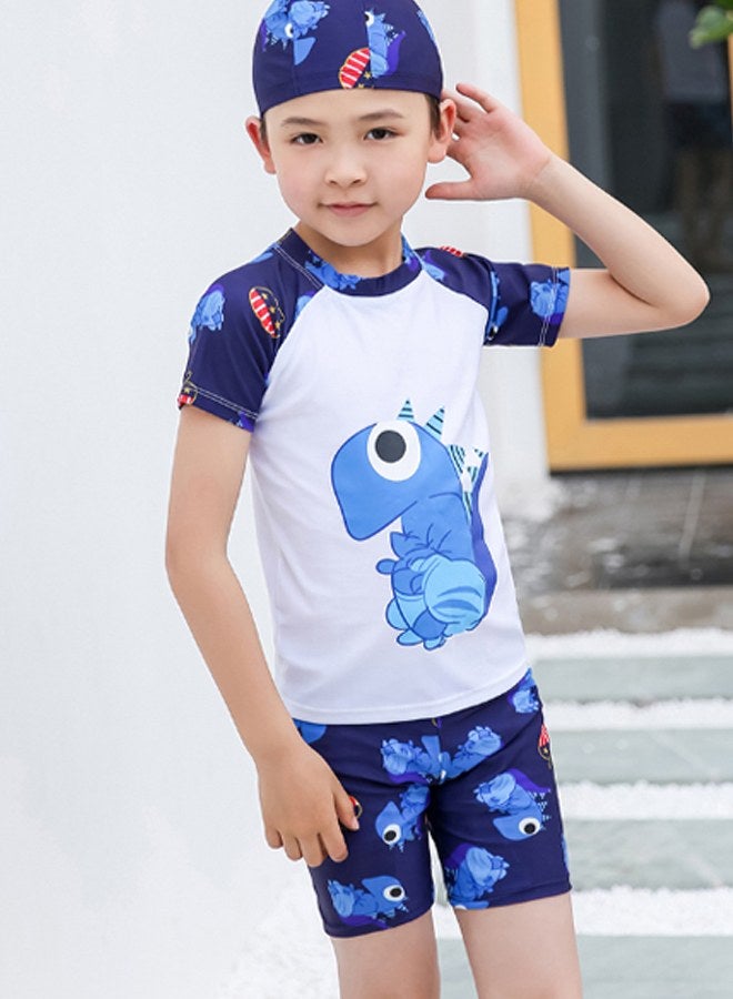 Generic 3 Piece Cartoon Printed Swimsuit With Hat 21.0x20.0x3.0cm - Image 1