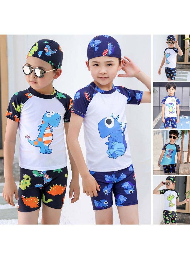 Generic 3 Piece Cartoon Printed Swimsuit With Hat 21.0x20.0x3.0cm - Image 2