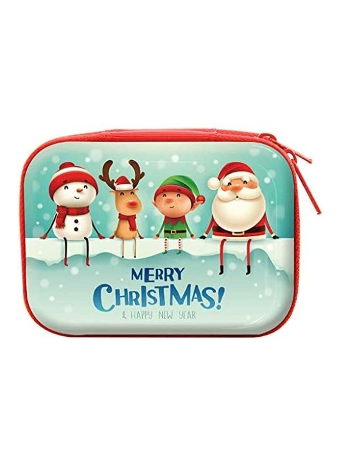 Generic Santa Snowman Tinplate Change Money Square Creative Coin Headphones Storage Box blue