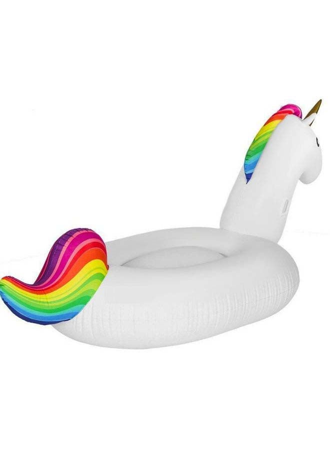 Generic Inflatable Unicorn Shaped Floating Mat Swimming Ring 35x25x13cm  - Image 2