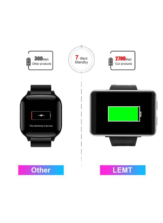 Generic - Lemfo LEMT 4G Game Smart Watch Silver - Image 1