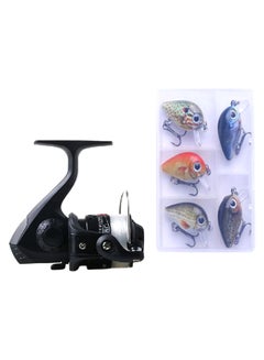 JL200 Fishing Spinning Wheel With Fishing Baits 13 x 9cm