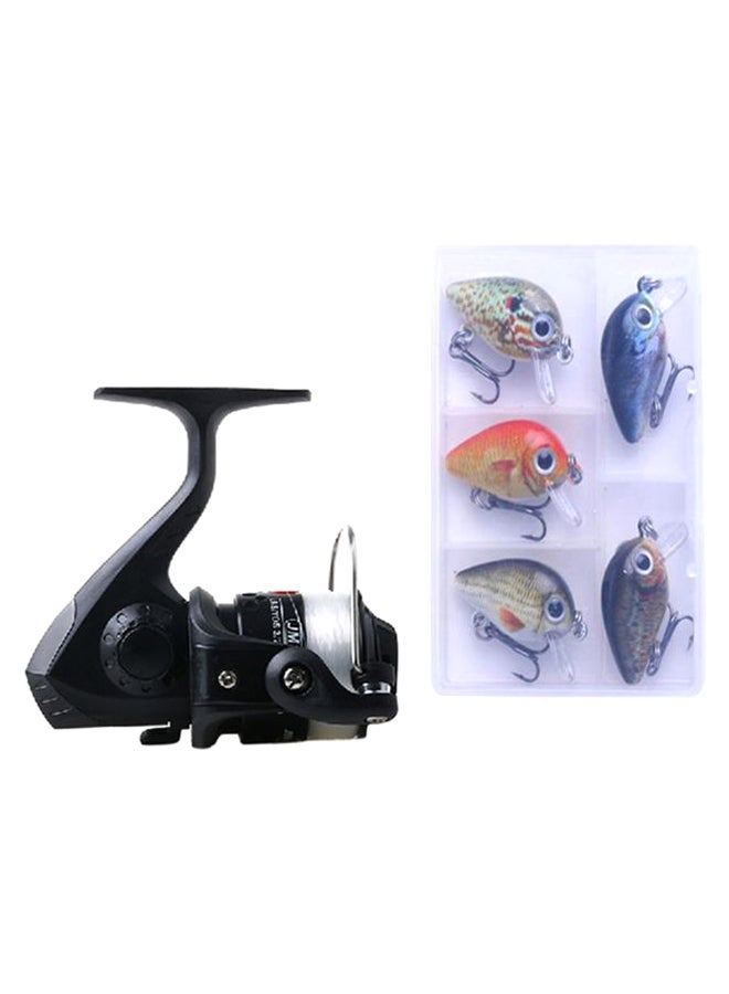 HENGJIA - JL200 Fishing Spinning Wheel With Fishing Baits 13 x 9cm - Image 1