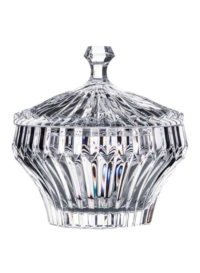 Rogaska Crown Jewel Crystal Bowl With Lid Clear 19cm - Image 1