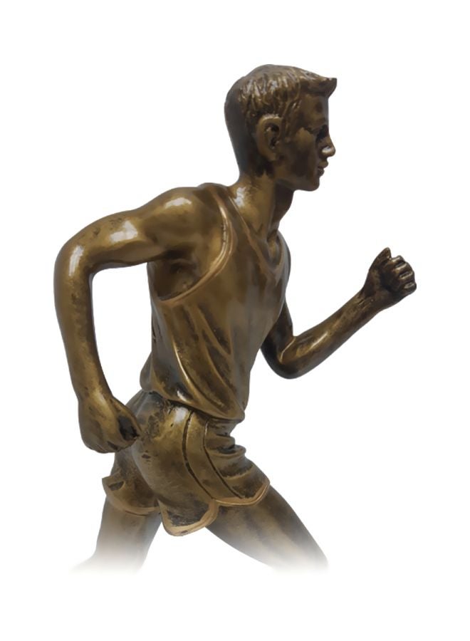 سبال منحوتة مطلية بالكهرباء بتصميم يعبر عن الركض ذهبي - Image 3