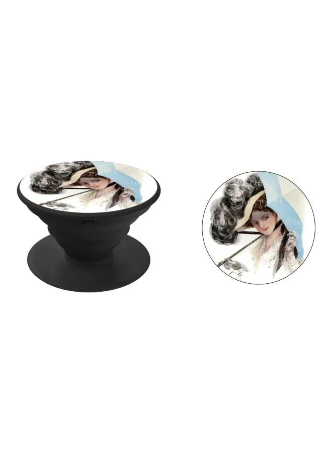 BP Girl Printed Popsocket Phone Holder White/Blue/Black - Image 2