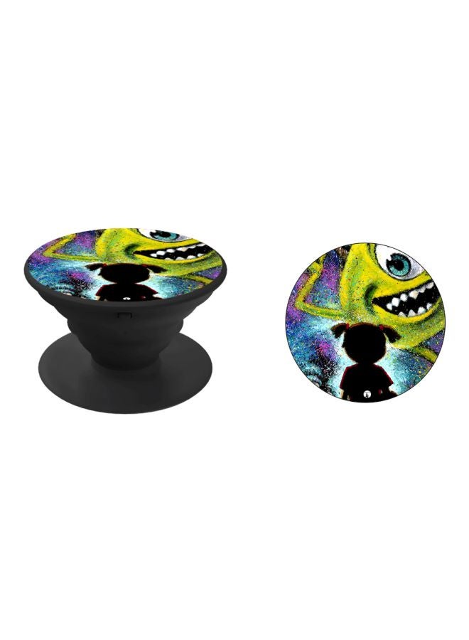 BP Cartoon Printed Popsocket Phone Holder Black/Green/Blue - Image 2