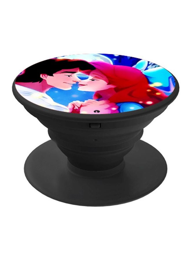 بي بي حامل هاتف بوب سوكيت بطبعة رسومات كرتونية أزرق/ وردي/ أبيض - Image 1