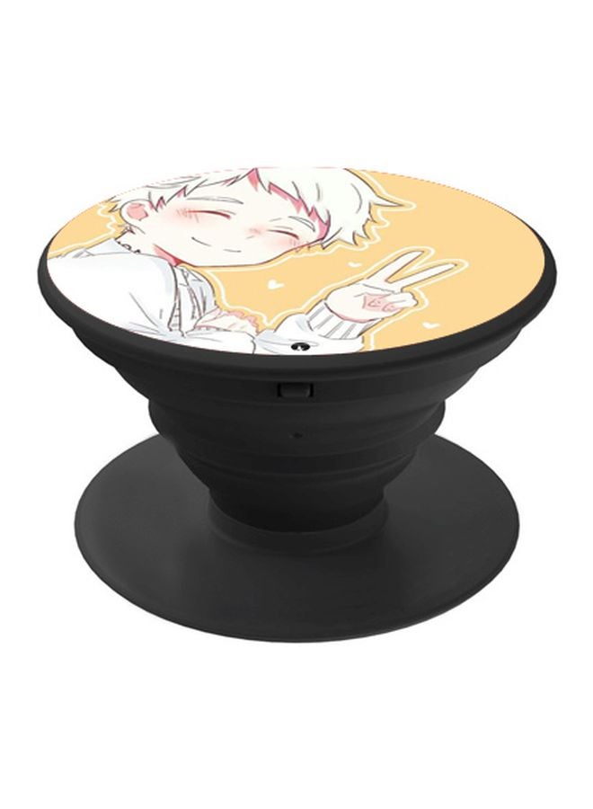 بي بي حامل هاتف بوب سوكيت بطبعة رسومات كرتونية أصفر/أبيض/وردي - Image 1