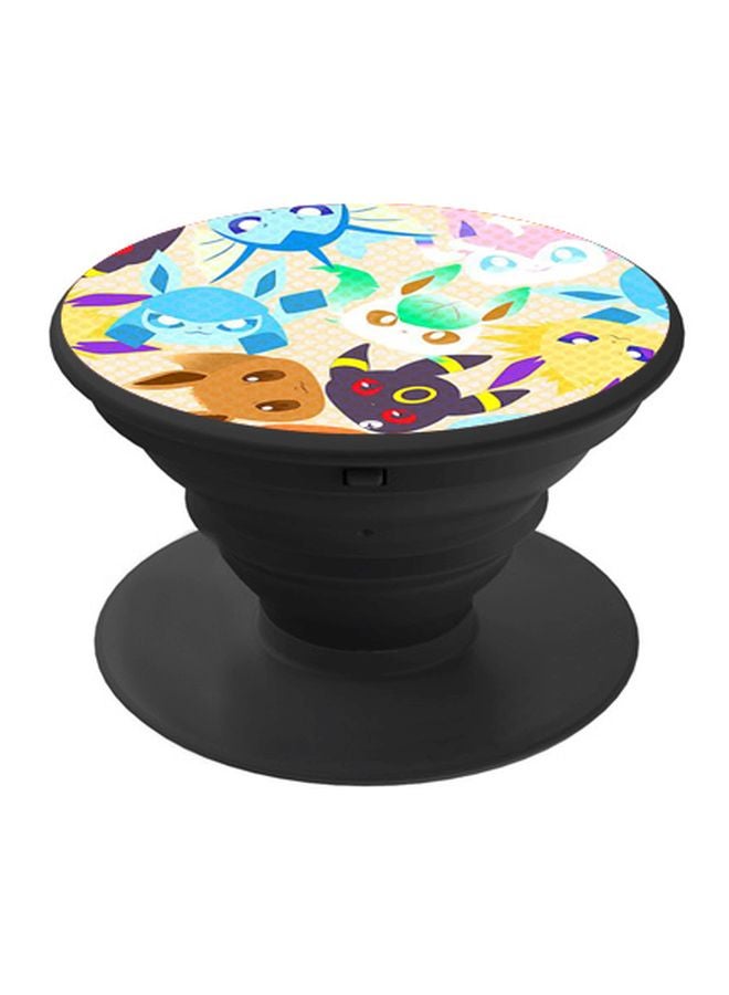 BP Cartoon Printed Popsocket Phone Holder Blue/Brown/Yellow - Image 1