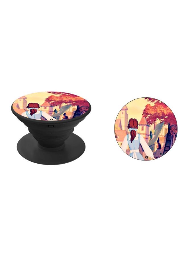 BP Cartoon Printed Popsocket Phone Holder Beige/Brown/White - Image 2