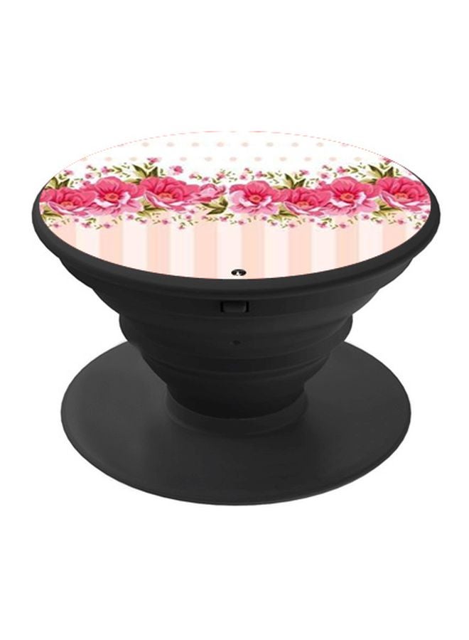 بي بي حامل هاتف بوب سوكيت بطبعة أزهار أبيض/وردي/أخضر - Image 1