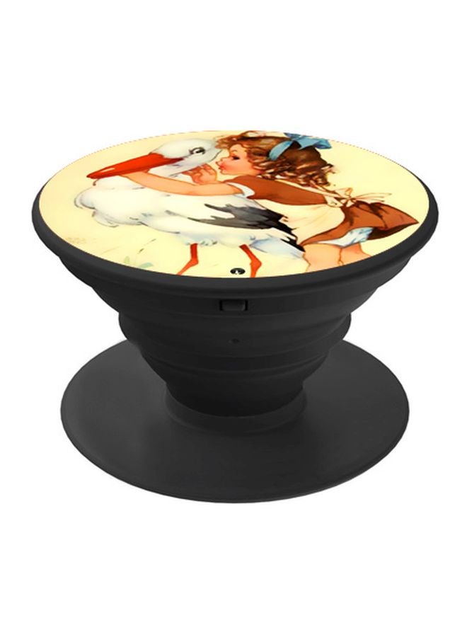 بي بي حامل هاتف بوب سوكيت بطبعة طفلة بيج/ أبيض/ أحمر - Image 1