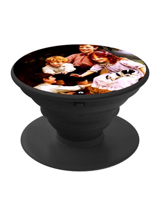 BP Friends Printed Pop Socket Phone Holder Brown/Pink/Black - Image 1
