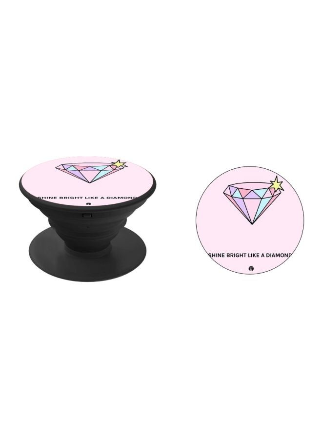 BP Shine Bright Like A Diamond Printed Pop Socket Phone Holder Pink/Blue/Black - Image 2