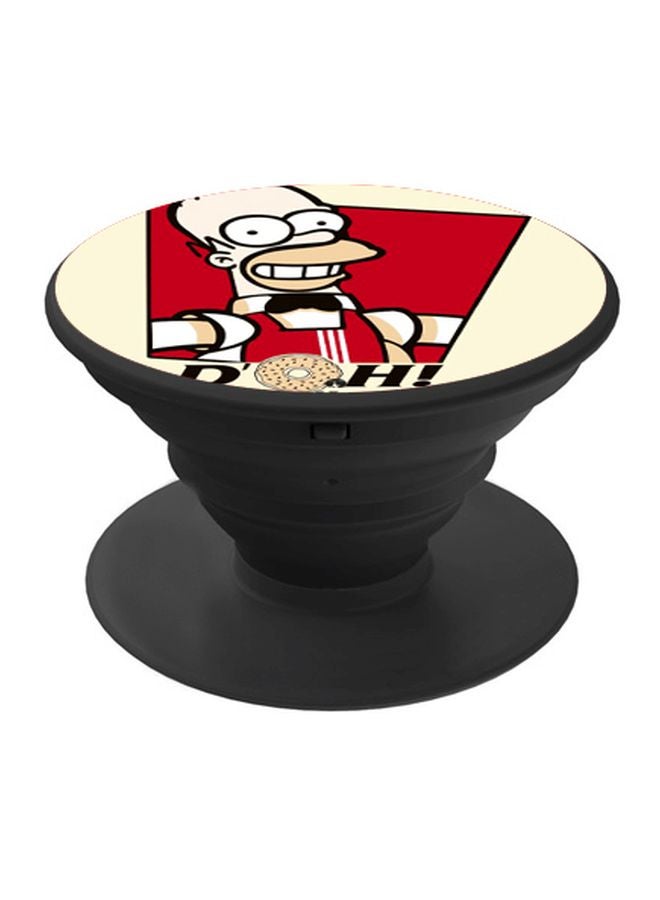 BP Cartoon Printed Pop Socket Phone Holder Beige/Red/Black - Image 1