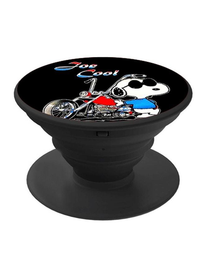 BP Joe Cool Cartoon Printed Pop Socket Phone Holder Black/White/Red - Image 1